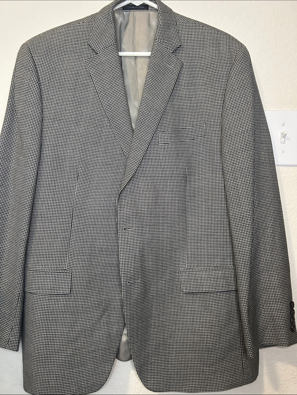 Lauren Ralph Lauren Men's Houndstooth Blazer - Black & White 42R